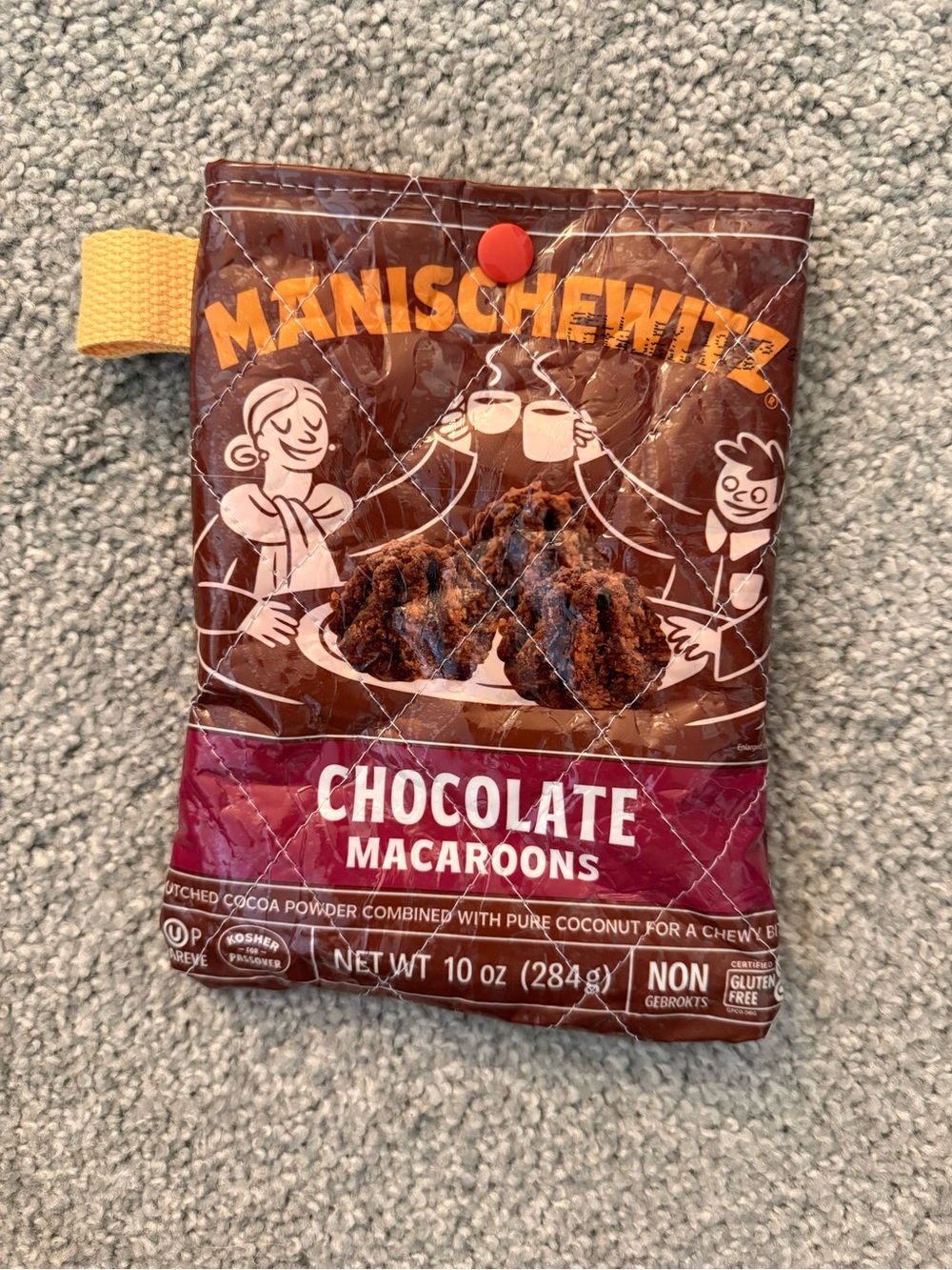 NEW Handmade Upcycled Manischewitz Macaroon Pouch Bag